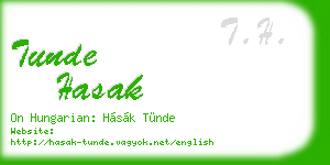 tunde hasak business card